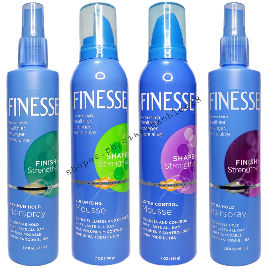 Authentic Finesse Hairspray & Hair Mousse Extra hold, Maximum Hold