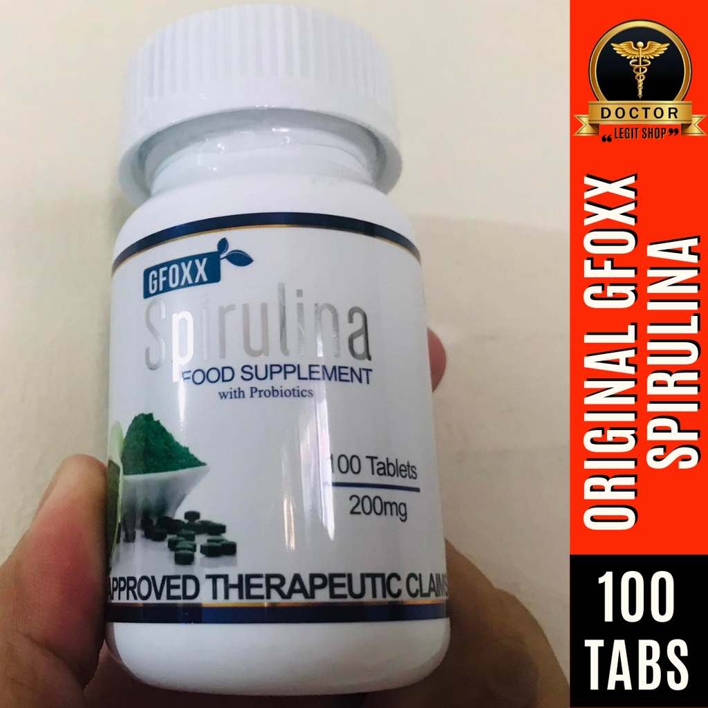 GFOXX Spirulina Food Supplement with Probiotics (100 tablets) Shopee