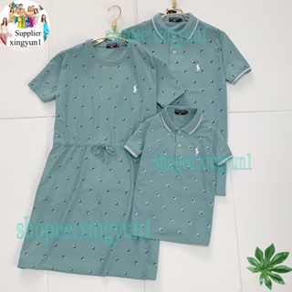 mint green fashion Domino family polo shirt Dress W/pocket cotton / SJKD SJKG CSJKD
