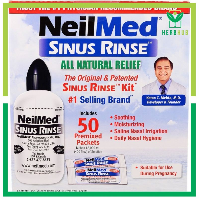 Herb Hub | NeilMed, The Original & Patented Sinus Rinse Kit, 50 ...