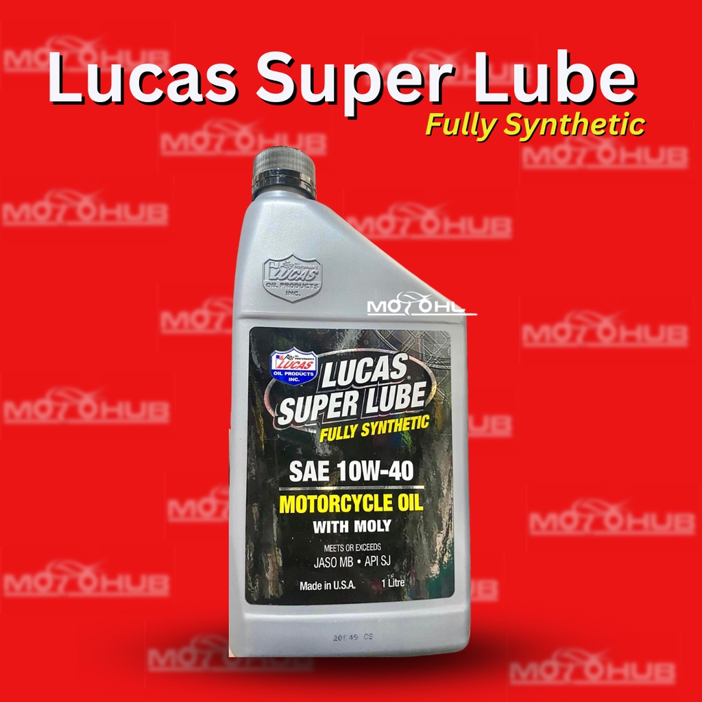LUCAS Oil Super Lube Fully Syn. SAE 10W40 w/ molly 1 Liter Motohub