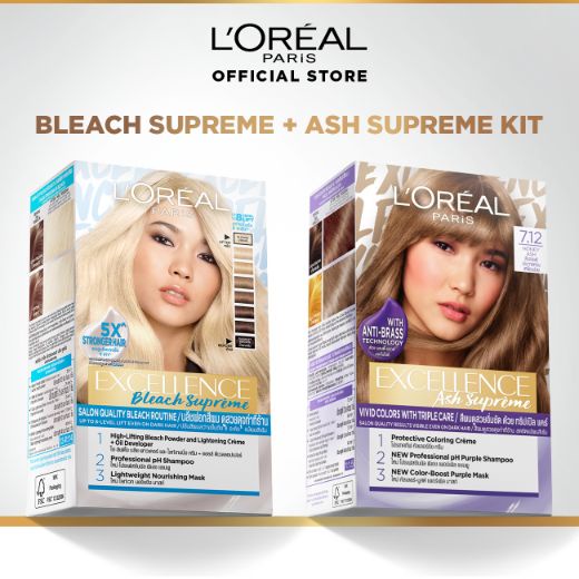 LOreal Paris Bleach Supreme and Ash Supreme  Honey Ash Ultimate Lift  Kit | Shopee Philippines