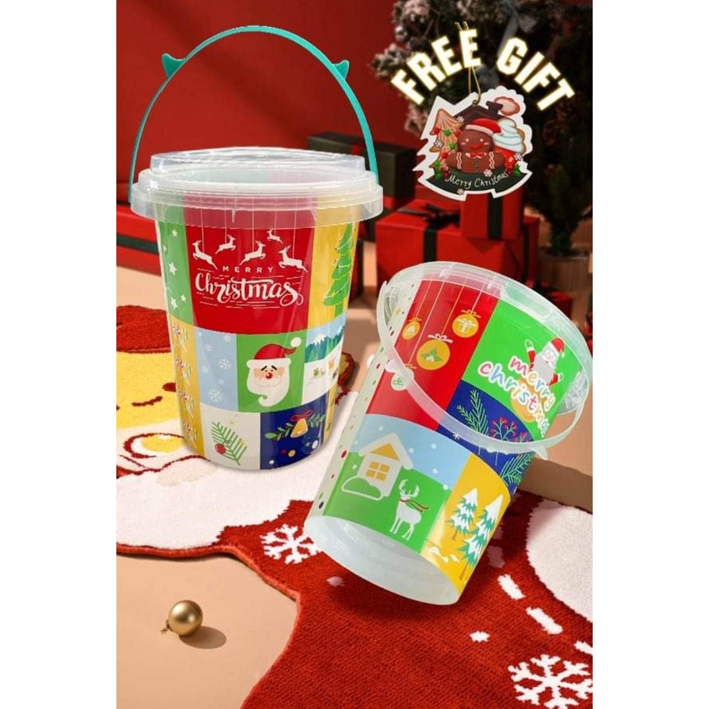 Christmas Bucket with Handle and FREE GIFT TAG Shopee Philippines