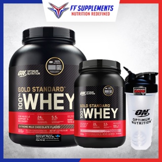 Optimum Nutrition ON Gold Standard 100% Whey Protein 2lbs 5lbs ON Shaker Protein Powder