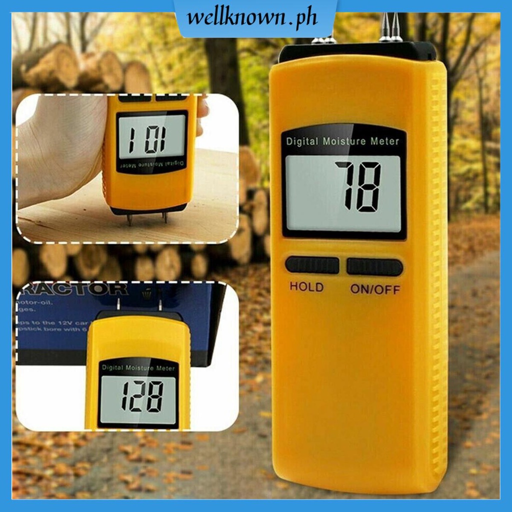 Wood Moisture Meter 9V Digital Moisture Detector with Large LCD Display