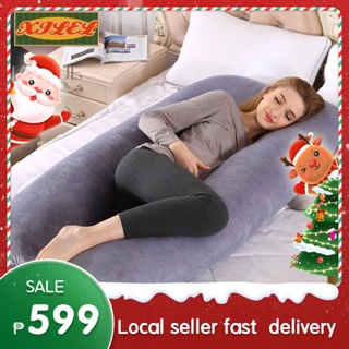 Crystal Velvet Maternity Pillow U shape Dismantled Pregnancy Pillow Pillow Contains Pillow Core