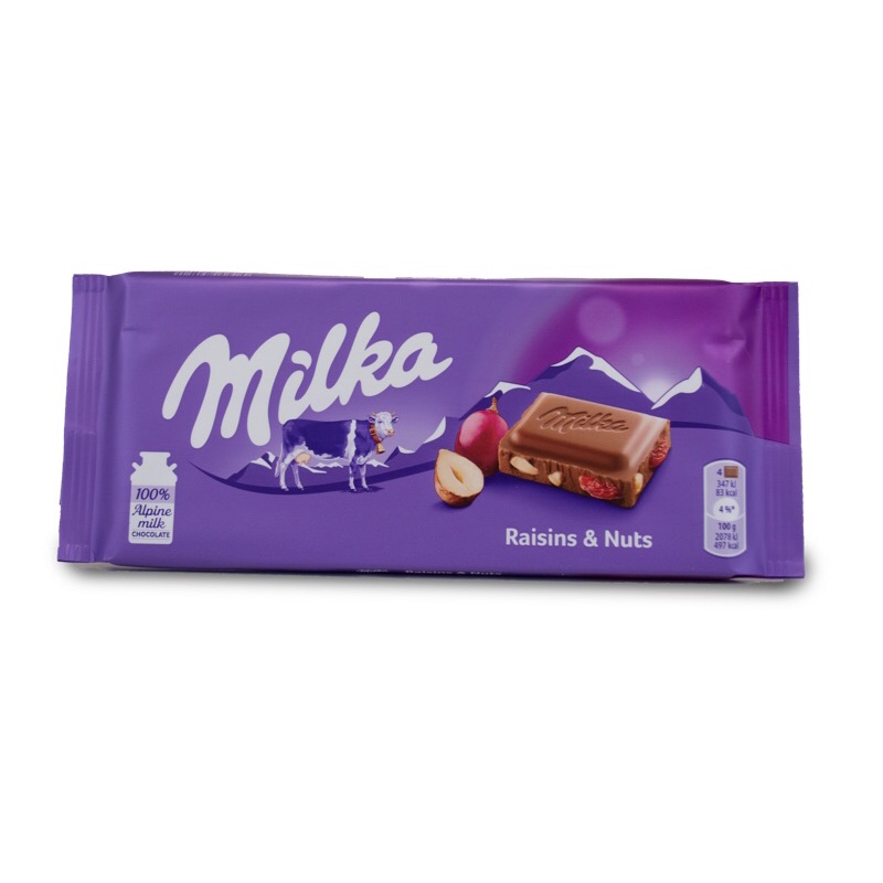 Milka Raisin & Nut Chocolate Bar 100g Shopee Philippines