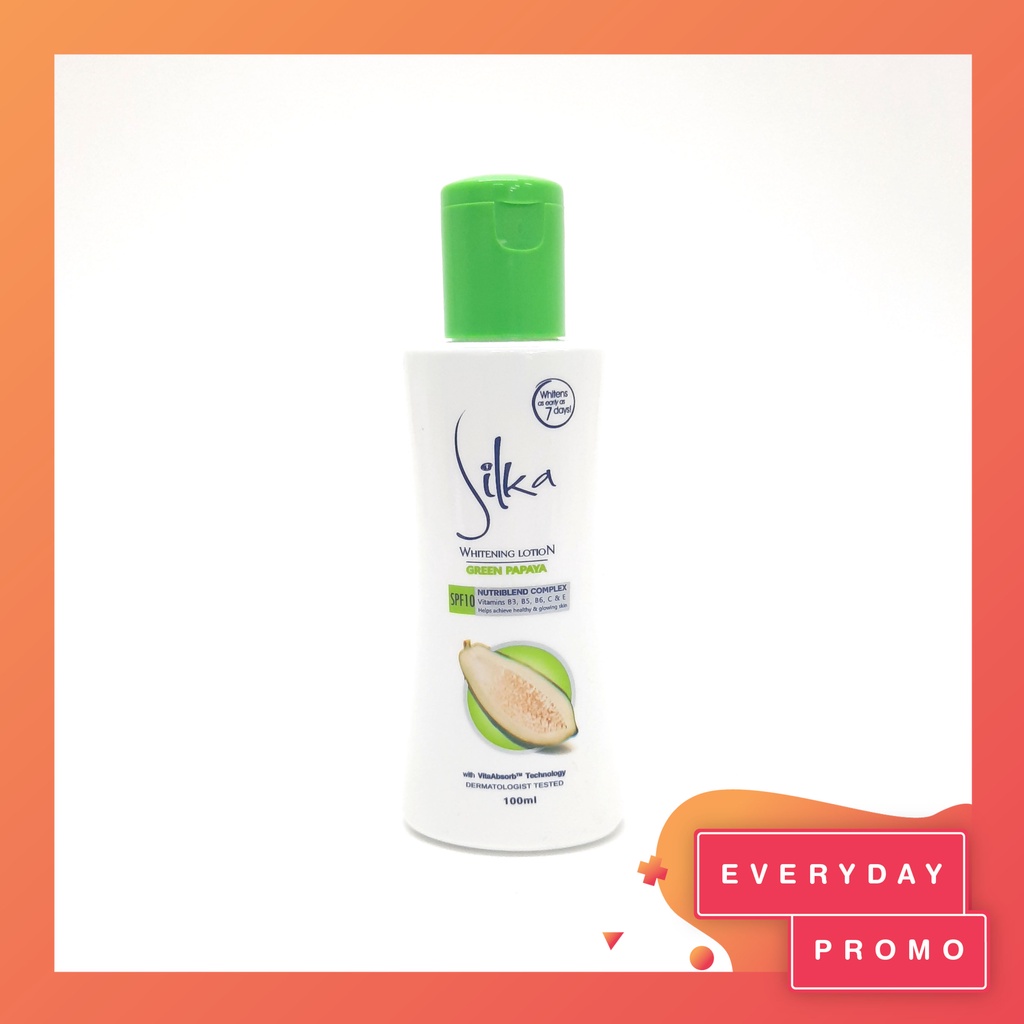 SILKA Green Papaya Whitening Lotion SPF 10 100ml Shopee Philippines