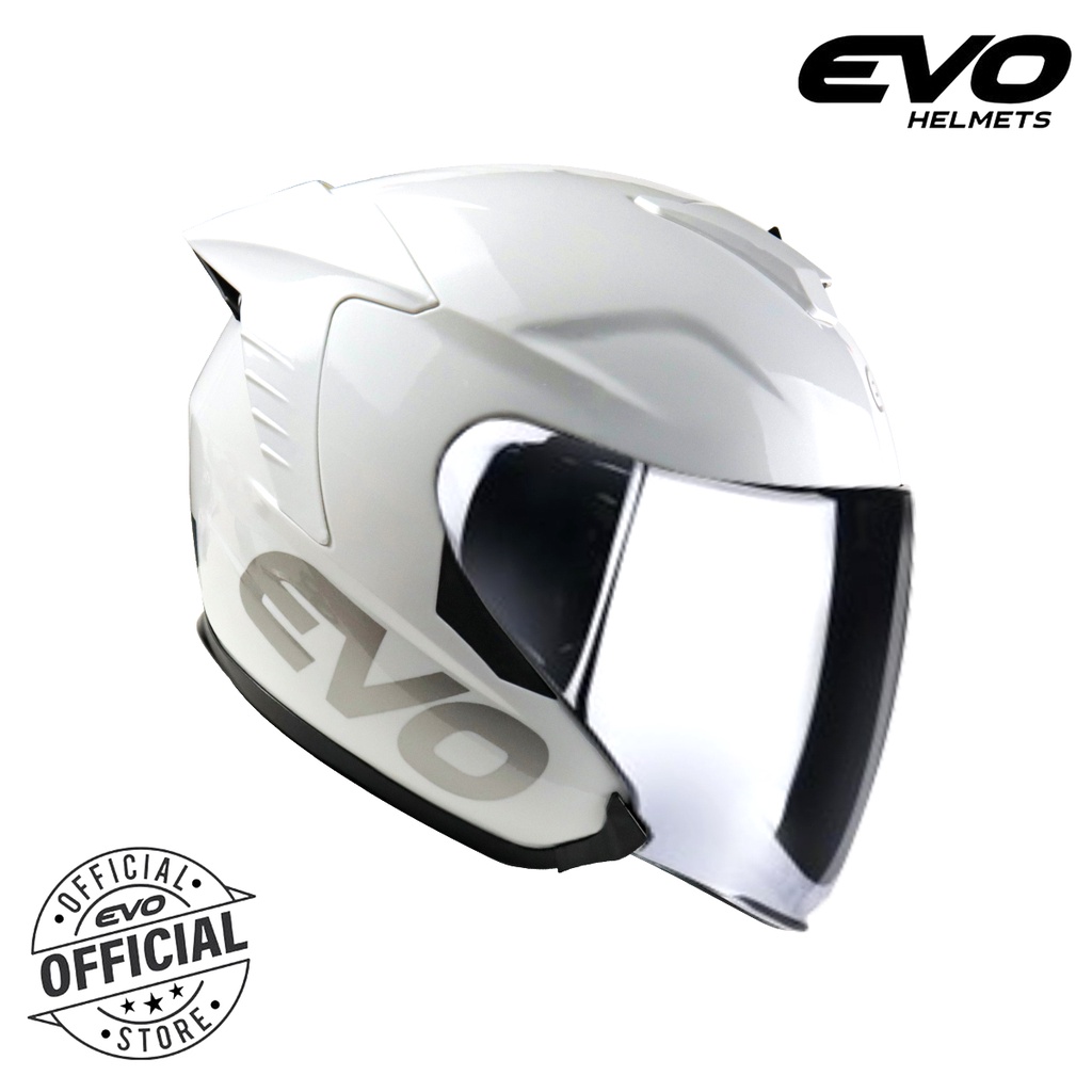 EVO RX-5 Plain Half Face Dual Visor Helmet With Free Clear Lens (NEW ...