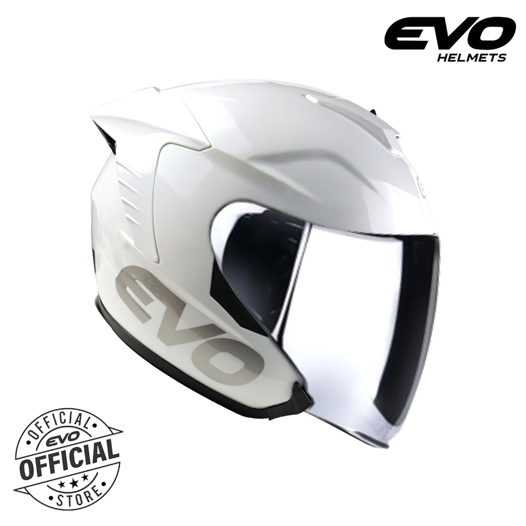 EVO RX5 Plain Half Face Dual Visor Helmet With Free Clear Lens (NEW