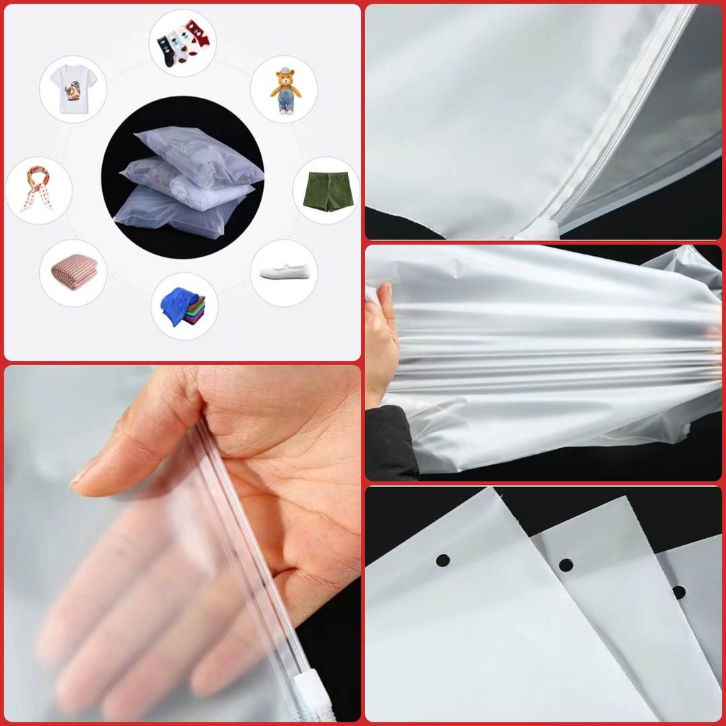 Quality Frosted Zip lock for Clothing Protection 10pcs/pack Shopee