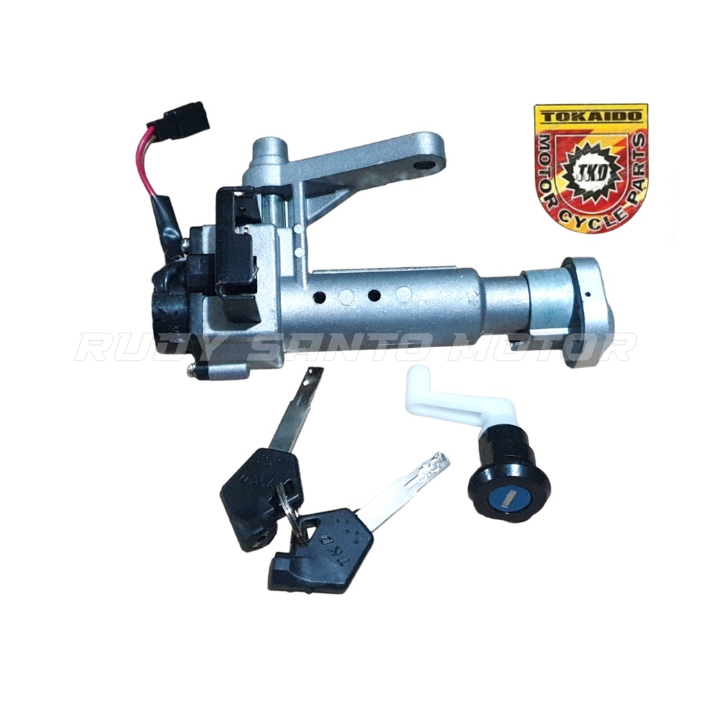 Ignition Key Assy with Seat Set for Kawasaki ZX130 Motorcycle Spare