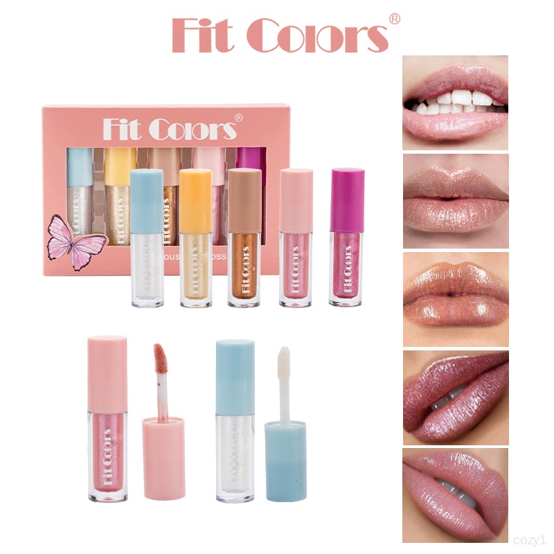5Piece Lip Gloss Gift Set Lustrous High Shine Lip Gloss Collection