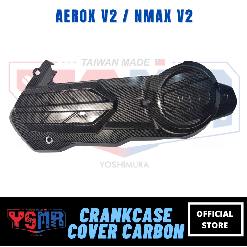 CRANKCASE COVER CARBON FIBER FOR AEROX V2 / NMAX 2020 V2 Shopee