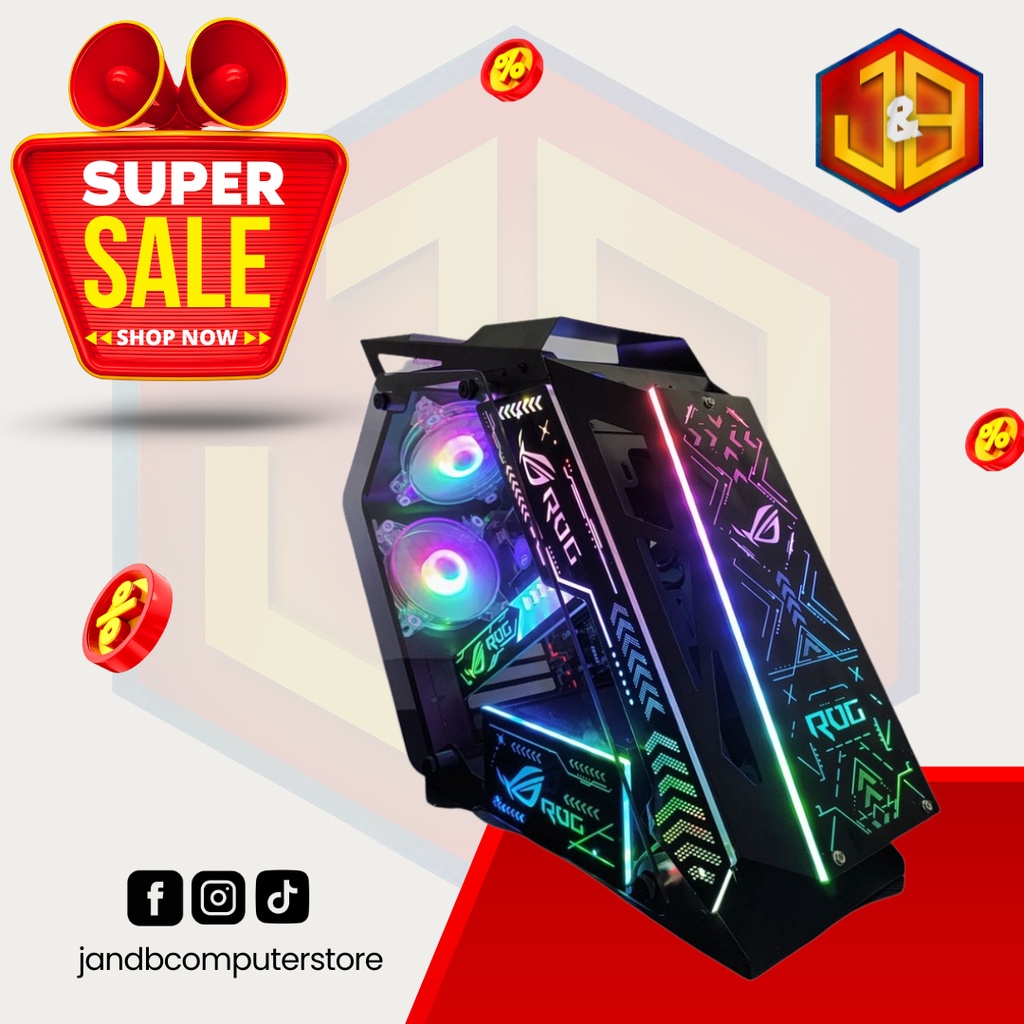 KEYTECH ROBOT CASE BLACK THEME WITH ROG ACCESSORIES Shopee