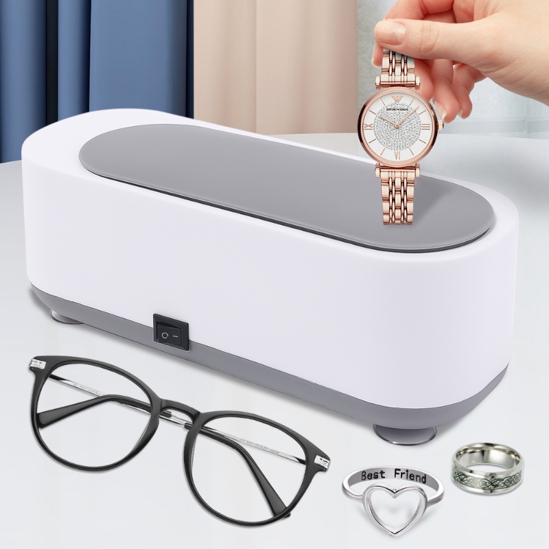 Portable Sonic Glasses Cleaner Jewelry Watch Makeup Brush Necklace Mini