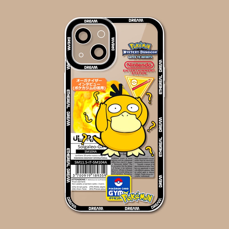 Cartoon Pokemon Psyduck Soft Silicone Phone Case For Iphone Pro Max