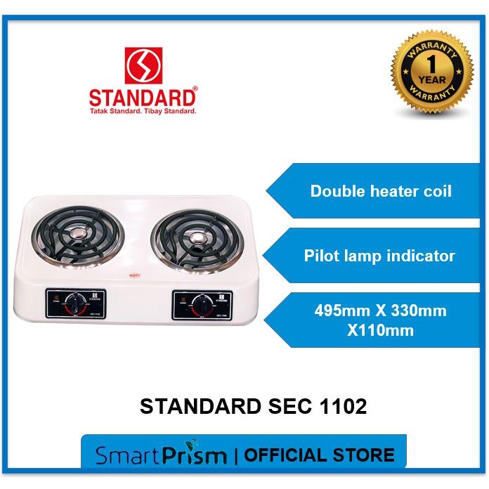Standard Electric Stove SEC 1102 Double Coil Electric Stove Smart Prism PH SEC 1102 Shopee