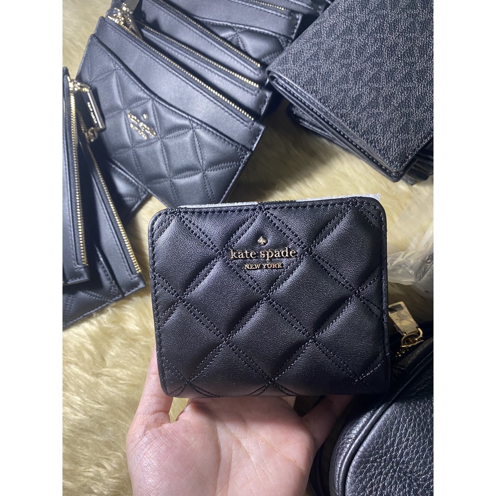 AUTHENTIC/ORIGINAL KateSpade KS Natalia Small Zip Around Wallet Black