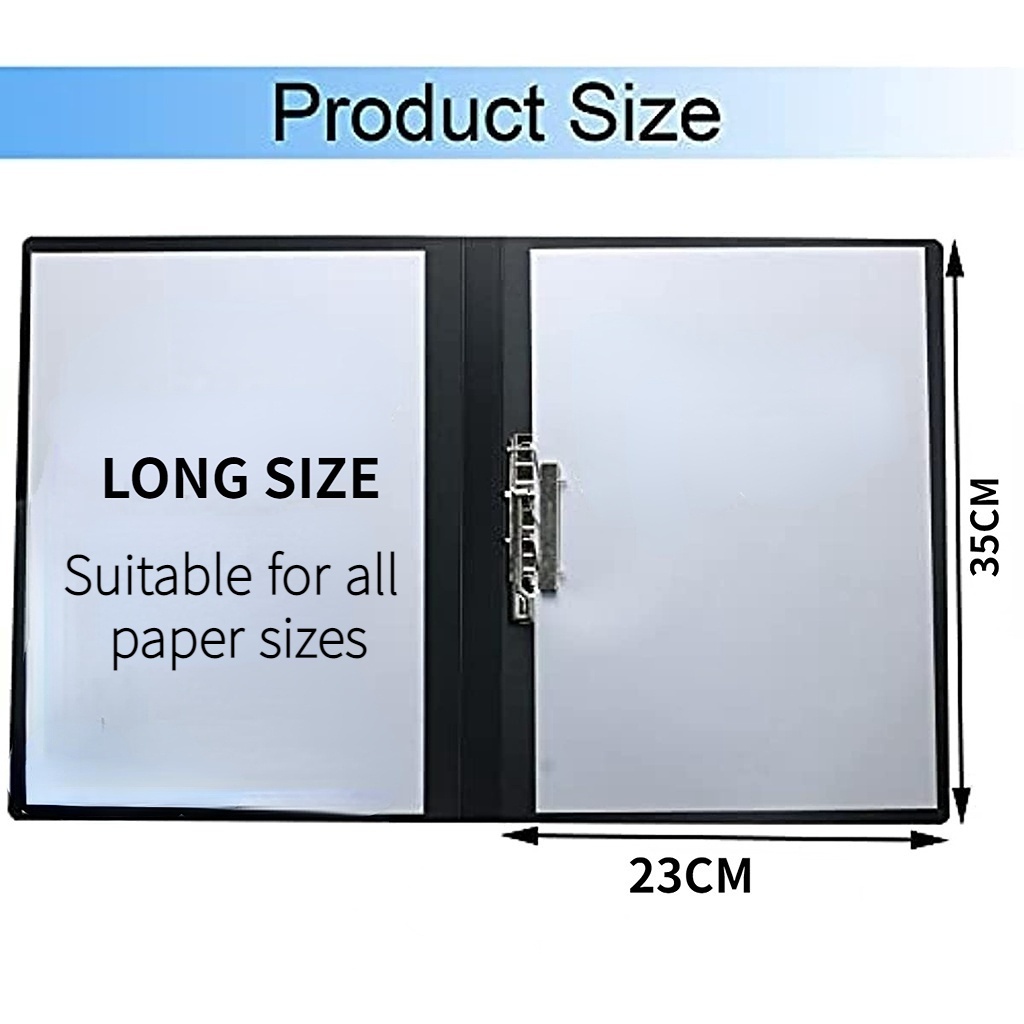 Clipboard Long Folder with Cover Spring Clamp Clip File Folder Long