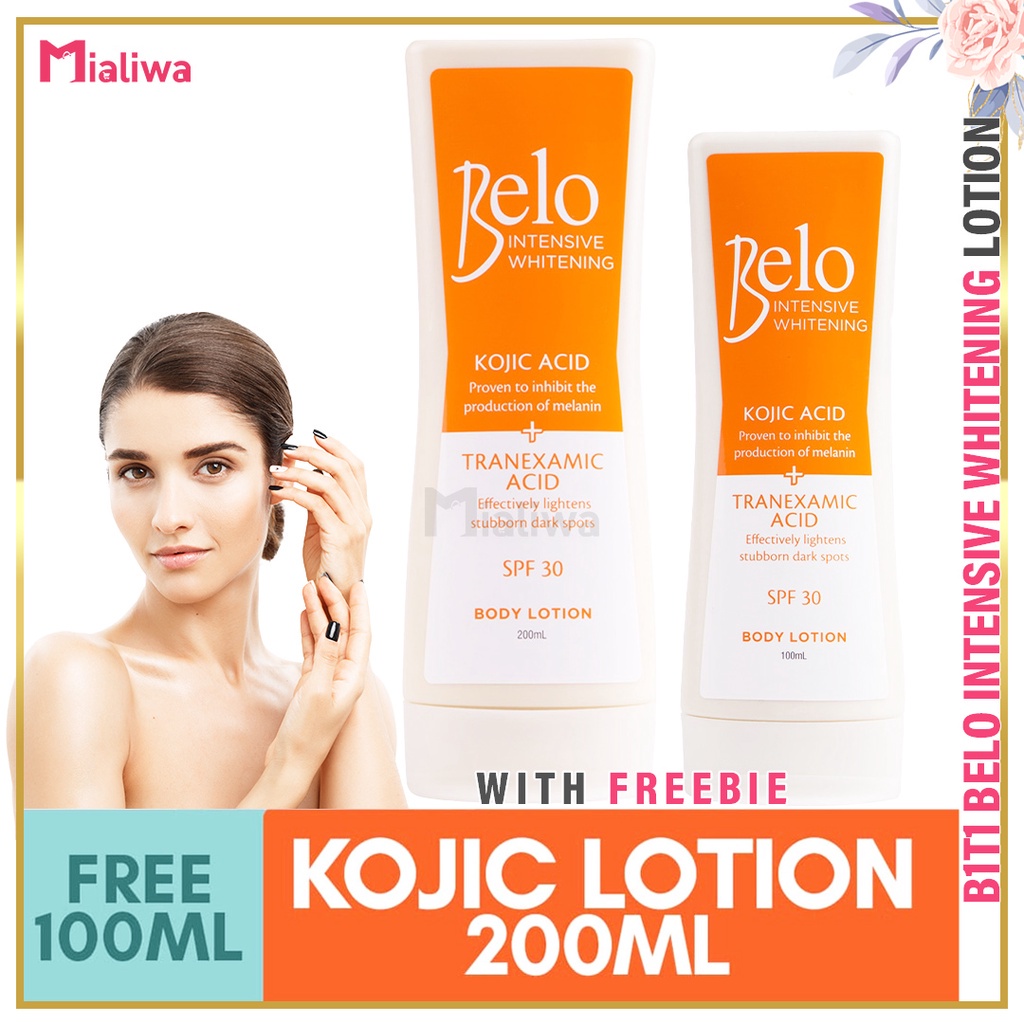 Belo Intensive Whitening Body Lotion 200mL + Free 100mL Kojic Acid