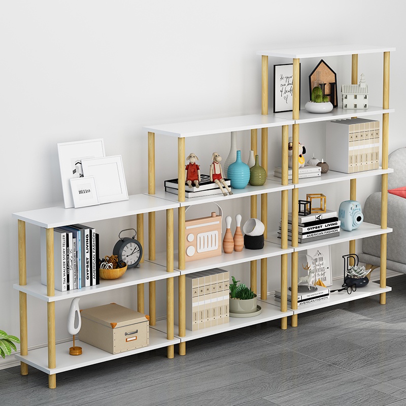 Multi 3/4/5 Layers Bookshelf Solid Wood Organizer Wall Shelves Storage