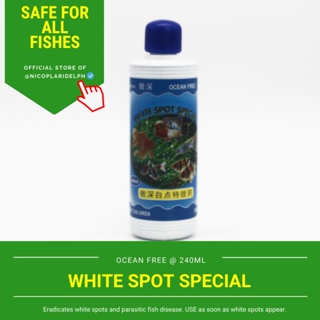 Ocean Free White Spot Special to treat White Spots and Parasitic Fish Diseases - Blue (240ml)