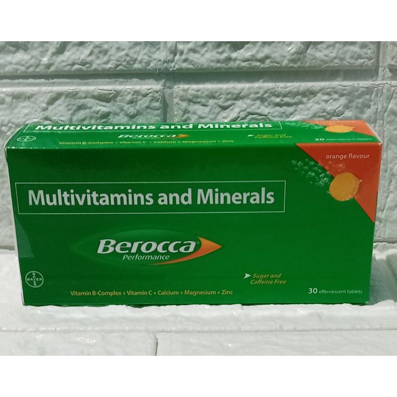 BEROCCA MULTIVITAMINS AND MINERALS ORANGE (30TABLETS) Shopee Philippines