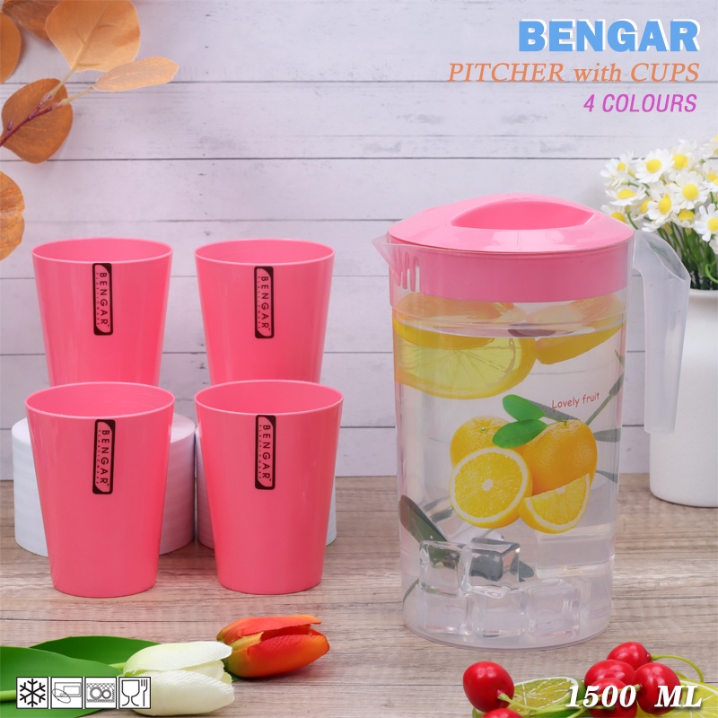 pitcher with cups plastic pitcher cup drinking jug water jug plastic