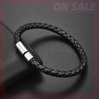 New◄✕﹍Classic Style Leather Bracelets 22cm Black Brown Braided Bracelets & Bangles For Women Men