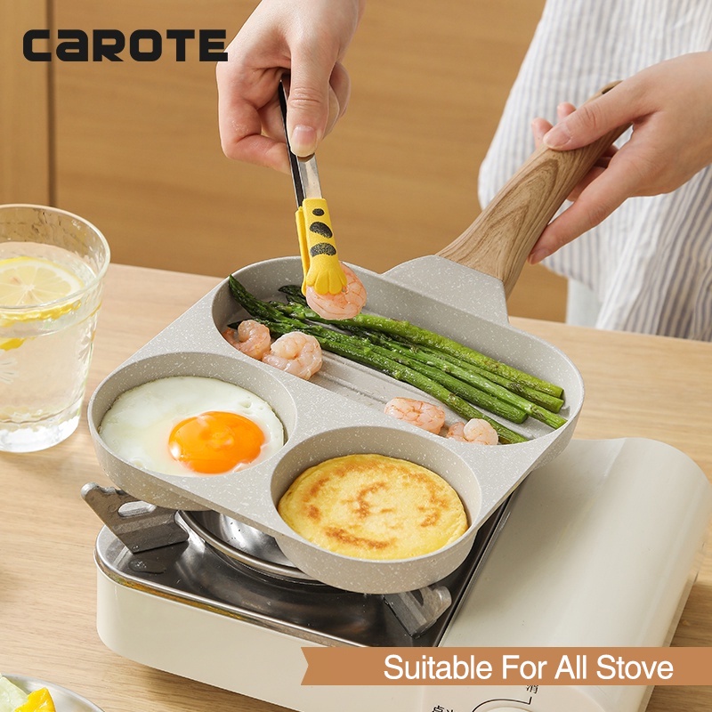 Carote Nonstick Frying Pan Egg Burger&Steak 3in1 Multifunctional Kawali