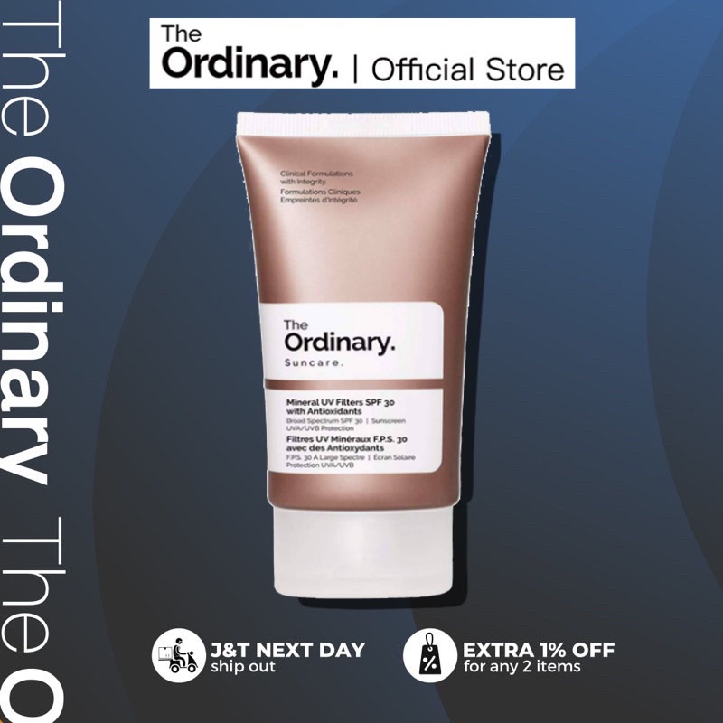 The Ordinary Mineral UV Filters SPF 30 with Antioxidants 50ml | Shopee ...