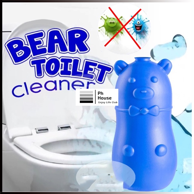 Gel Toilet Bowl Toilet Cleaner Automatic Bear Blue Bubble Toilet Bowl