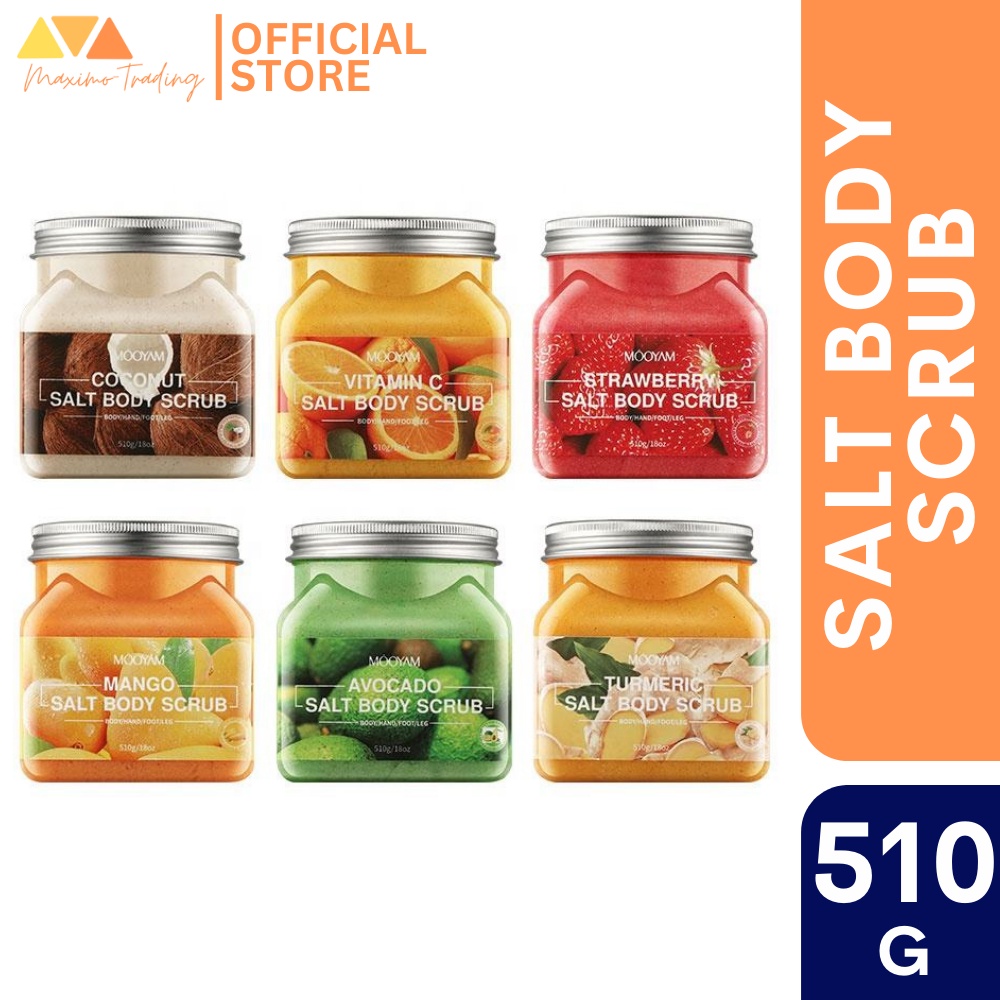 MOOYAM Organic Fruit Body Salt Scrub Smoothing Exfoliator Whitening