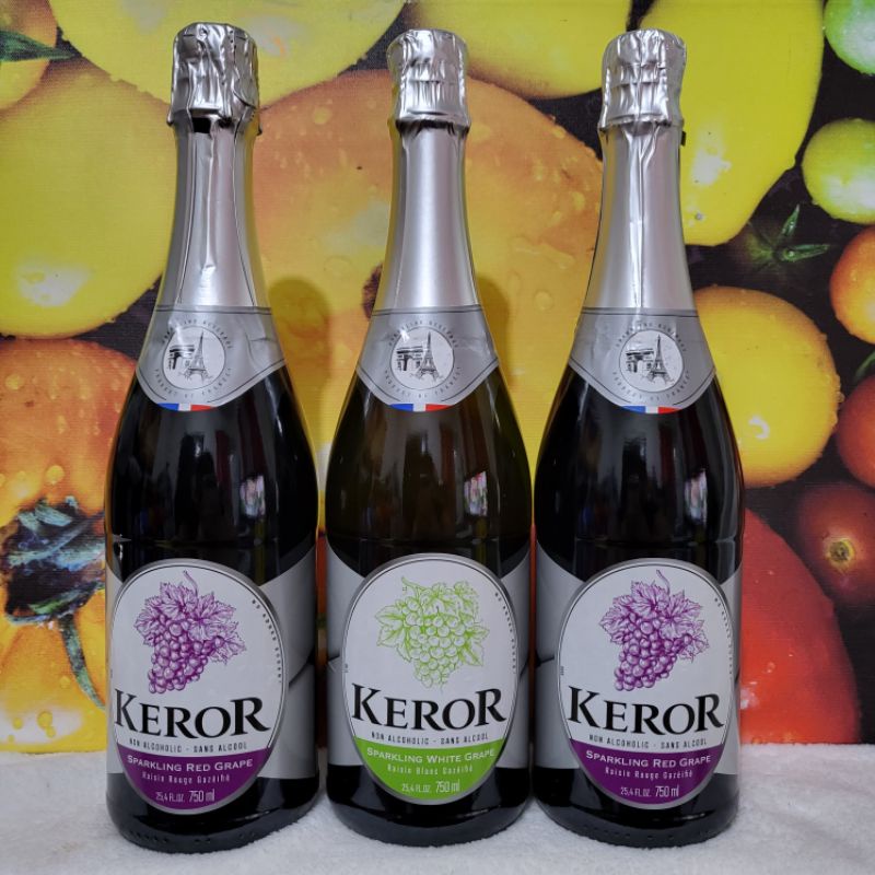 Keror Sparkling Red/White Grape Juice Non Alcoholic 750mL Shopee