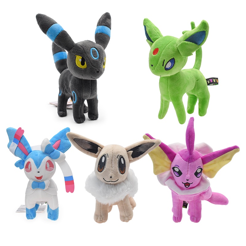 TAKARA TOMY Pokemon Plush Toys Shiny Umbreon Vaporeon Espeon Sylveon ...