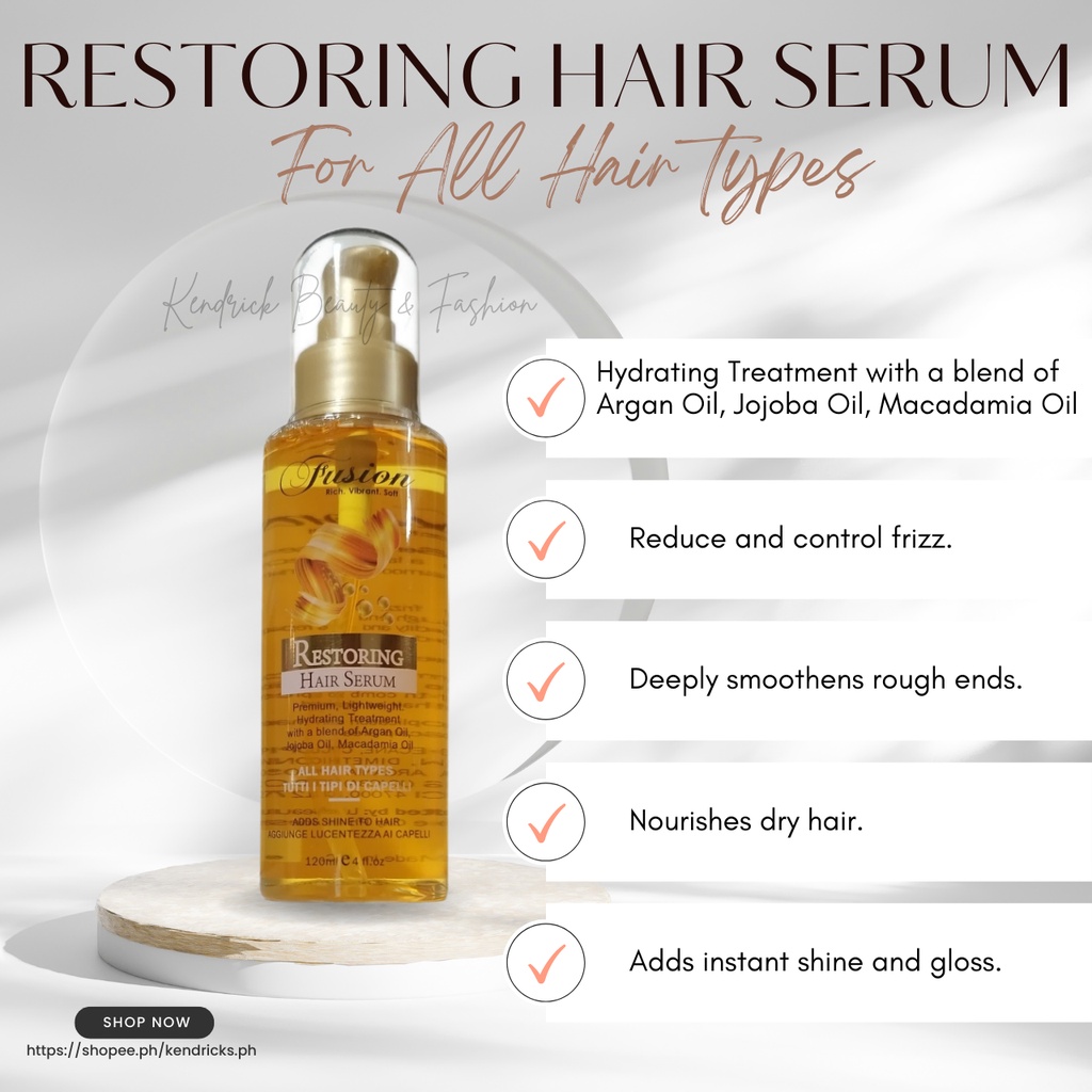 Fusion Restoring Hair Serum 120ml | Shopee Philippines
