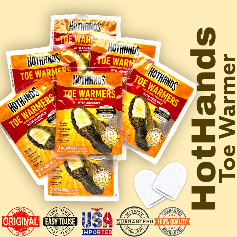HotHands Toe Warmers ONHAND 1 Pair Up to 8Hours of Heat Natural,Safe