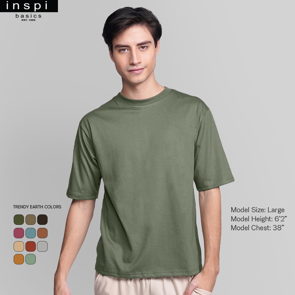 INSPI Basics Oversized shirt for men Plain tshirt Trendy Tops for Women ...