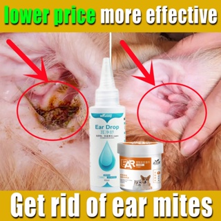 Pet ear drops for dogs cat dog mites odor Removal ear drop Infection solution treatment for dog
