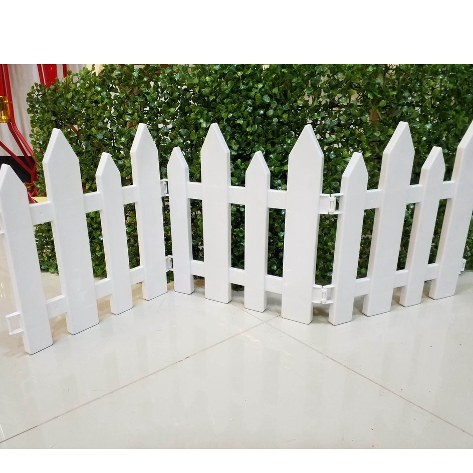 White Garden Stand Fence Plastic Fence For Home Living Decorative