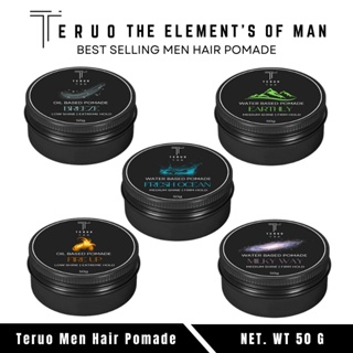 TERUO Man Pomade Water or Oil Based Hair Styling Firm, Hold, Shine All Day Different Scent Natural