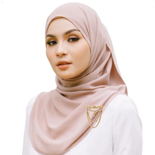 Hot gold and silver color pendant scarf buckle ladies brooch hijab pin M70013new
