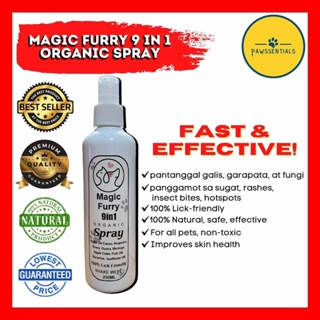 MAGIC FURRY ESSENTIALS 9 in 1 Magic Furry Spray-Pet Skin Problem Solver (w/Sunflower Oil) For Tick a