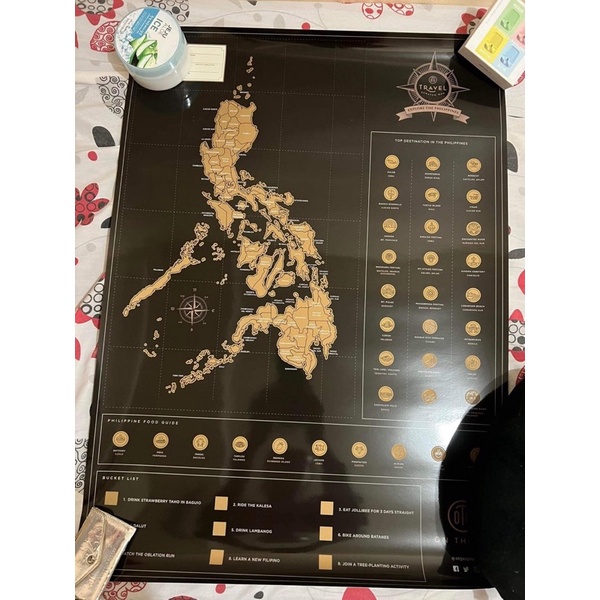 Philippines and World Scratch Map High Quality Shopee Philippines