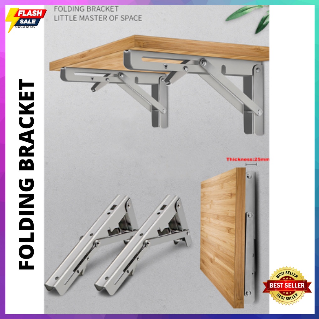 ORIGINAL 2 PCS Folding Wall Table Bracket, FOLDABLE Heavy Load Bench