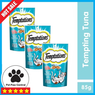 TEMPTATIONS Cat treats Tempting Tuna flavour 85g (Pack of 3)