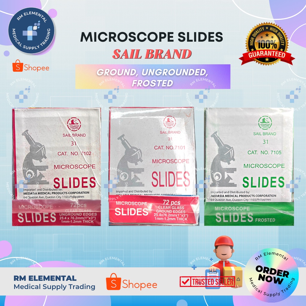 Microscope Glass Slides SAIL BRAND GROUND, UNGROUNDED, FROSTED (1 box