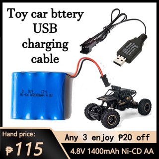 4.8V 1400mAh Ni-CD AA Rechargeable Battery Pack Remote Control Toys Electric Car USB charging cable