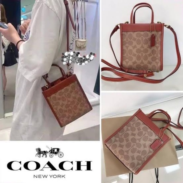 Coach Cashin Mini Phone Crossbody Bag | Shopee Philippines